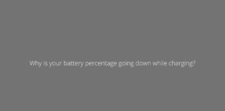 Why is your battery percentage going down while charging?