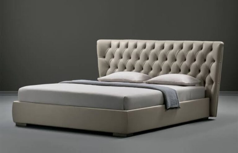 King Size French-Style Diamond Tufted Bed Violet